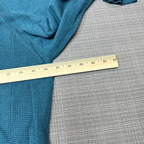 Cutter & Buck Sweater Men 4X Big Teal Waffle Knit Pullover Comfort‎ Crewneck - Picture 8 of 10